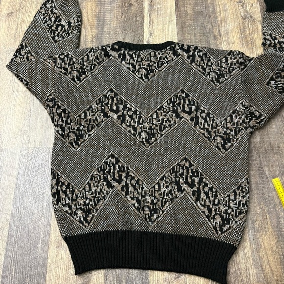 Vintage Abstract Pullover Sweater Size L Black - Picture 6 of 6